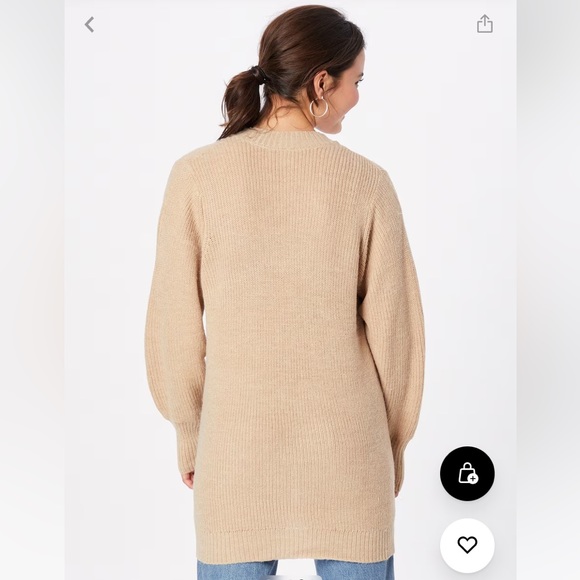 ICHI Knit Cardigan in Sand - Picture 2 of 10